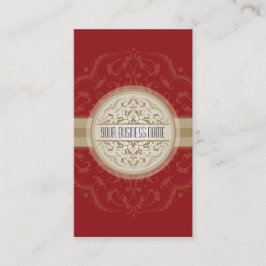 AFFÄRSKORT modern orientalisk mandala red guld Visitkort