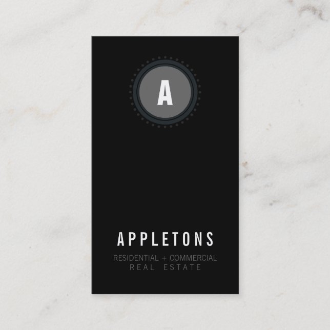 AFFÄRSKORT: monogram spot2 8P Visitkort (Framsida)