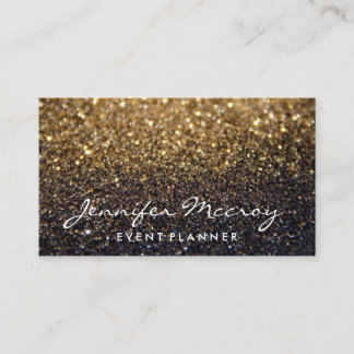 Affärskort - mousserande Glitter Glamor Guld Visitkort