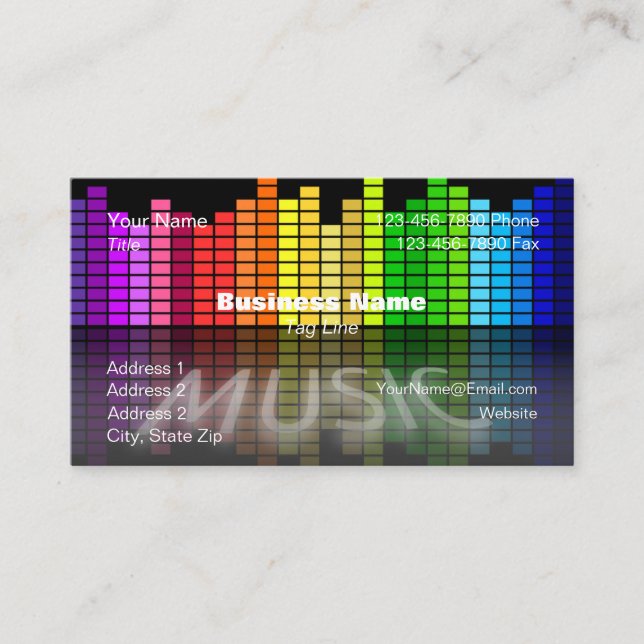 Affärskort Music Background HAMbyWG Visitkort (Framsida)