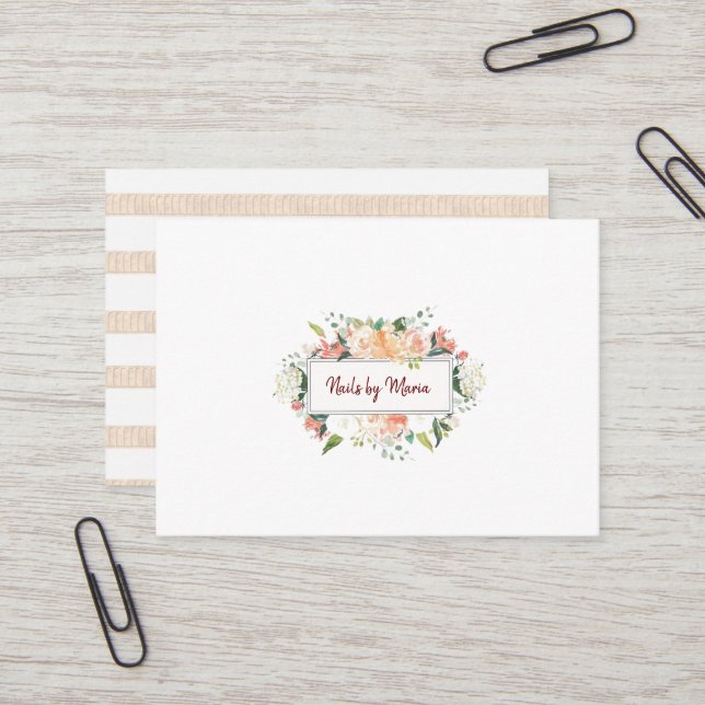 Affärskort, Nagel Affärskort Visitkort (Fram/Back In Situ)