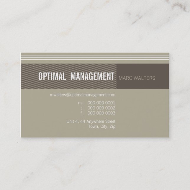 AFFÄRSKORT: optimal designer 4 Visitkort (Framsida)