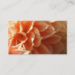 Affärskort Orange Dahlia Flowers Blommigt Visitkort