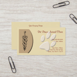 Affärskort på kliniskt sjukhus för djur visitkort