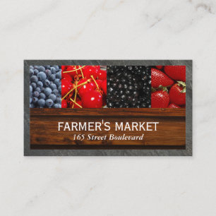 Affärskort på marknaden för blandade frukter/jordb visitkort