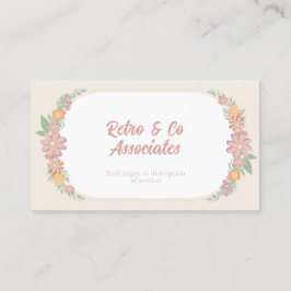 Affärskort, pastellblommor, ingen logotyp visitkort