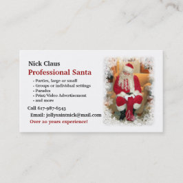 Affärskort: Professionell Santa Santa Visitkort