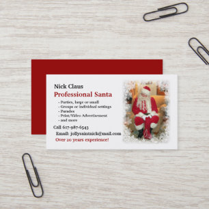 Affärskort: Professionell Santa Santa Visitkort