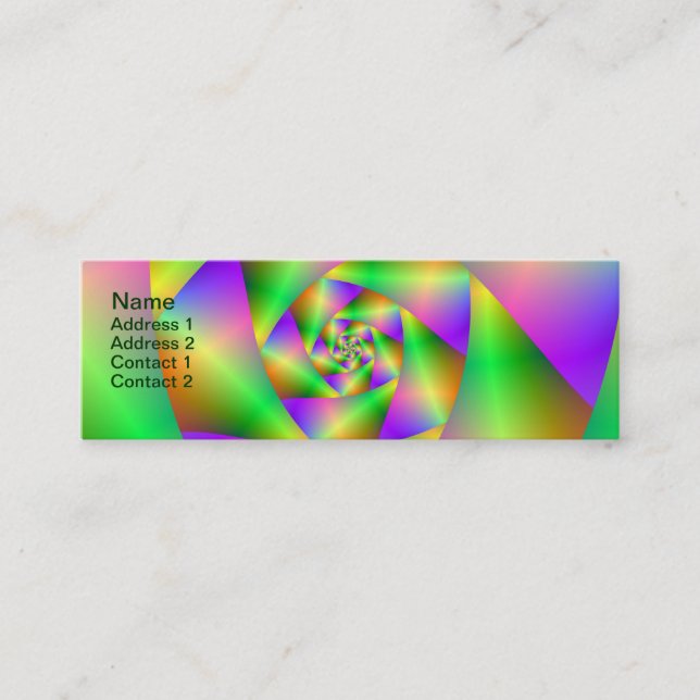 Affärskort Psychedelic Spiral Mini Visitkort (Framsida)