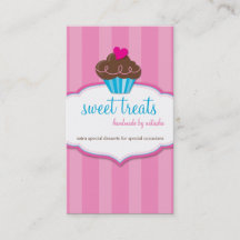AFFÄRSKORT rosa av feta cupakor