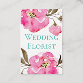 Affärskort - Rosa Blommigt Design Visitkort