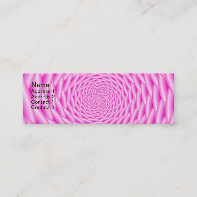 Affärskort Rosa Spiral Weave Mini Visitkort (Framsida)