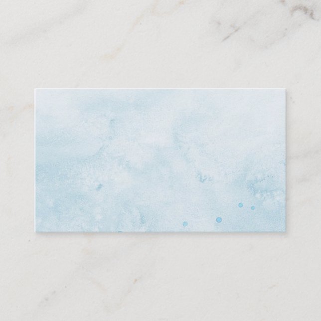 affärskort/Skapa din egen blå vattenfärg Visitkort (Framsida)