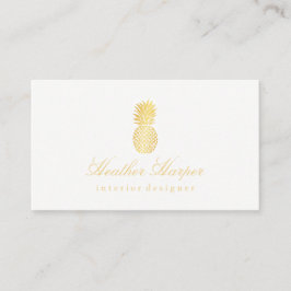 Affärskort - skriptet Golden Foil Pineapple Visitkort