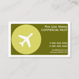 affärskort som är enkla för gröntens temapilot visitkort