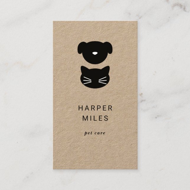 affärskort som är specialiserat på rosenkatt och h visitkort (Framsida)