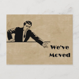 Affärskort som vi har Flyttat Meddelande Vykort