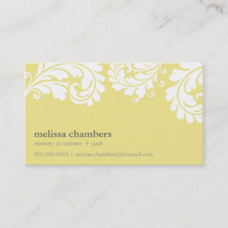 AFFÄRSKORT söt fet blommig gult av blomstercitron Visitkort