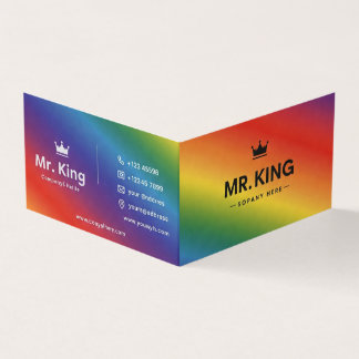 Affärskort Stil Rainbow Kung Kort