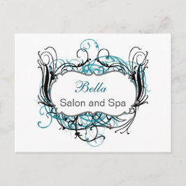 Affärskort - svart och vit Chic - tackkort Vykort