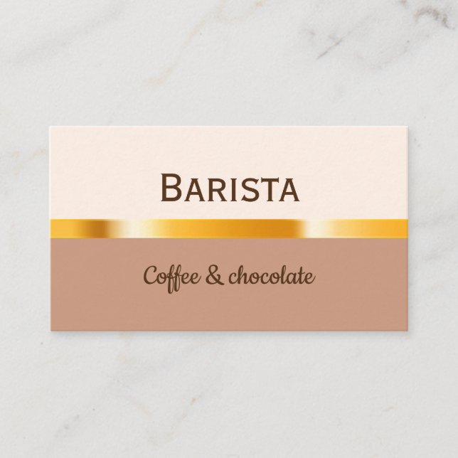Affärskort till ett kafé eller en kafé. visitkort (Framsida)