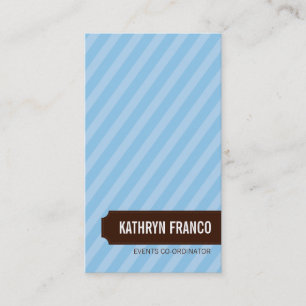 AFFÄRSKORT trendig fet fet kandy rand blek blue Visitkort