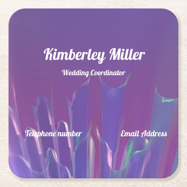 Affärskort Underlägg Papper Kvadrat (Framsidan)