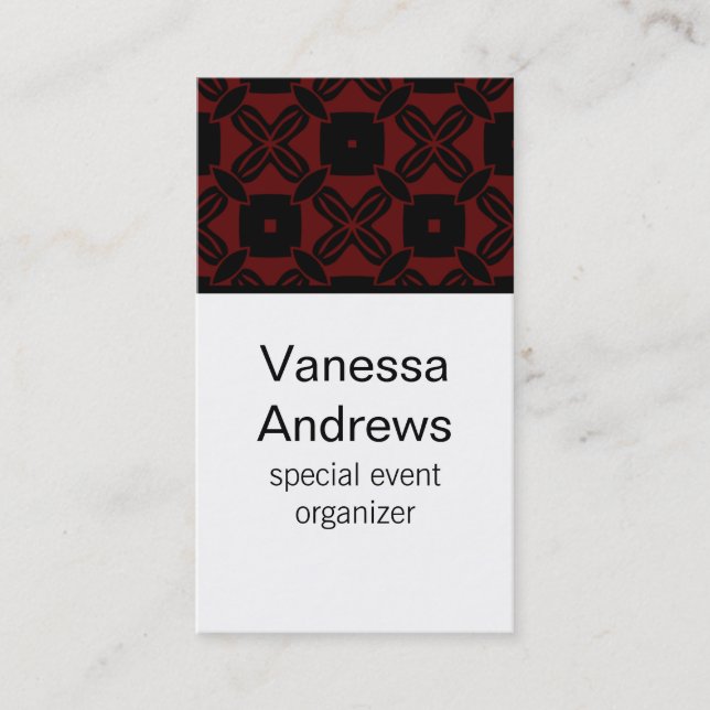 Affärskort utan ansträngning, rött visitkort (Framsida)