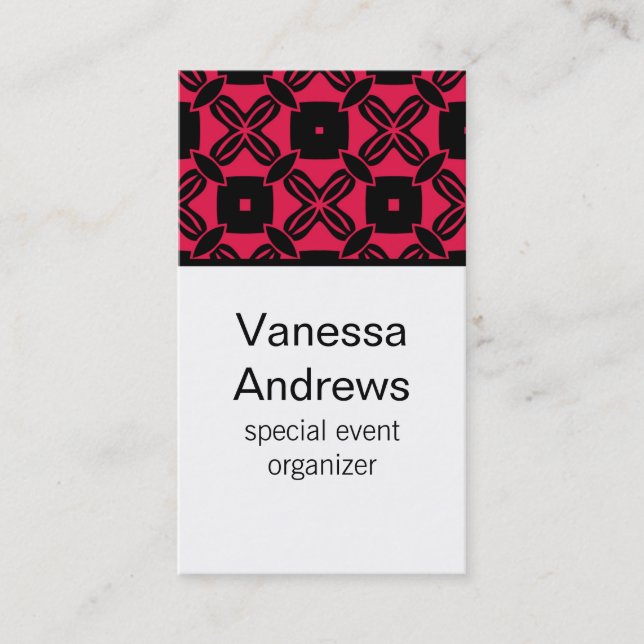 Affärskort utan insatser, Shock rosa Visitkort (Framsida)