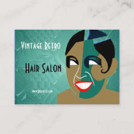 Affärskort Vintage Retro Hair Salon Visitkort