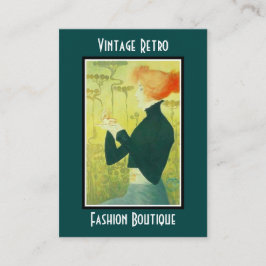 Affärskort Vintage Retro Mode Boutique Shop Visitkort