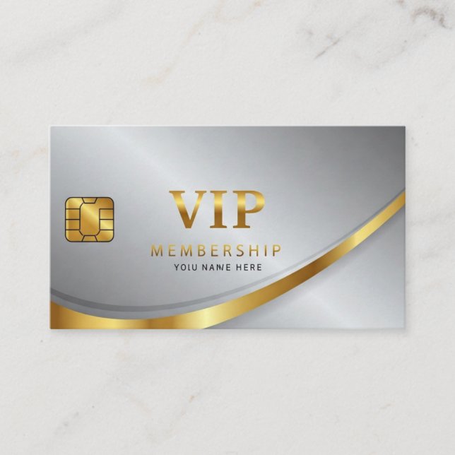 Affärskort VIP Guld Visitkort (Framsida)