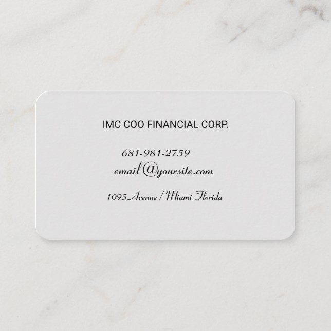 Affärskort Visitkort (Baksida)