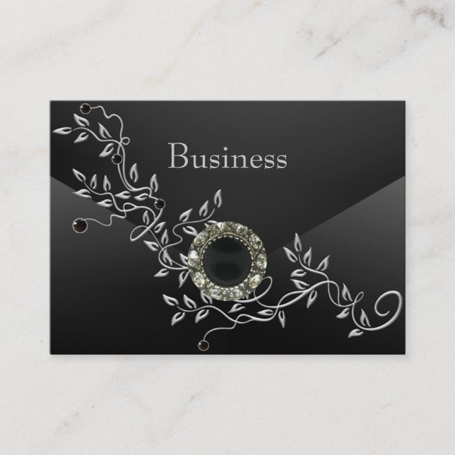 Affärskort Zizzago Black Silke Diamond Jewel Visitkort (Framsida)