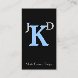 Affärskorten anpassade Blue Monogram Visitkort