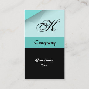 Affärskorten anpassade Blue Monogram Visitkort