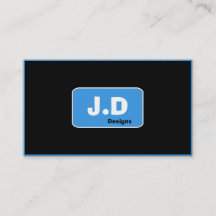 Affärskorten anpassade Blue Monogram