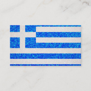 affärskorten Anpassade glitter Grekland flagga Visitkort