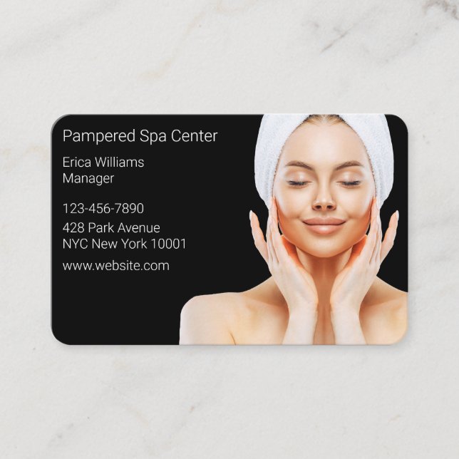 Affärskorten Beauty Spa Salon Visitkort (Framsida)