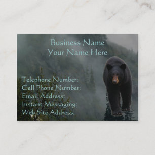 Affärskorten Black Bear Wildlife & Misty Forest Visitkort