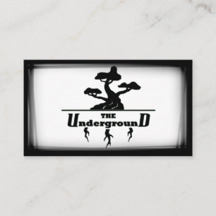 Affärskorten Black & White under jord Visitkort