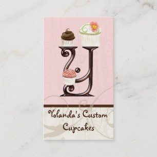 Affärskorten Brev Y Monogram Dessert Bakery Visitkort