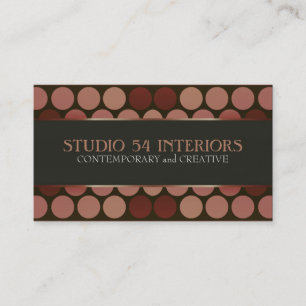 Affärskorten Burgundy Ro Dots Beauty Studio Visitkort