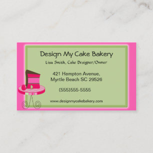 Affärskorten Cake Baker Visitkort
