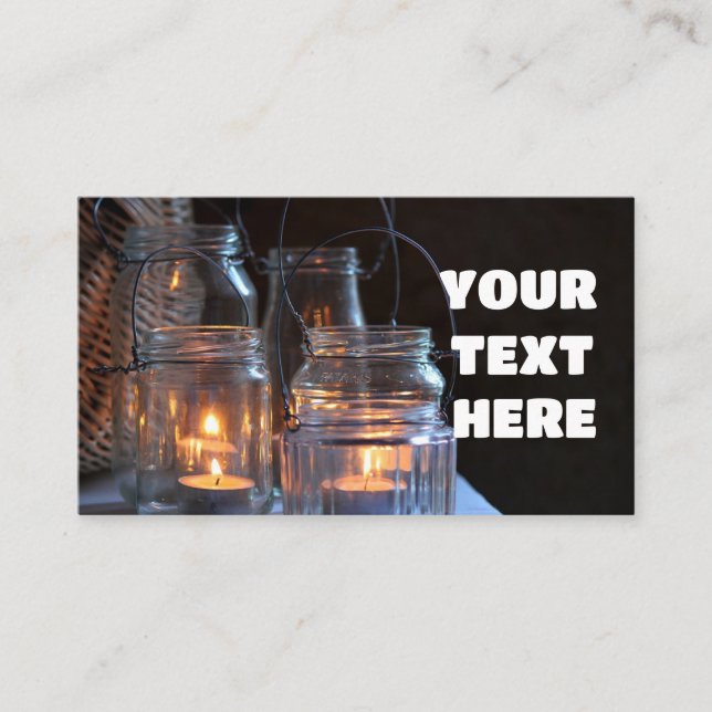 Affärskorten CANDLES ANPASSNINGSBAR Visitkort (Framsida)