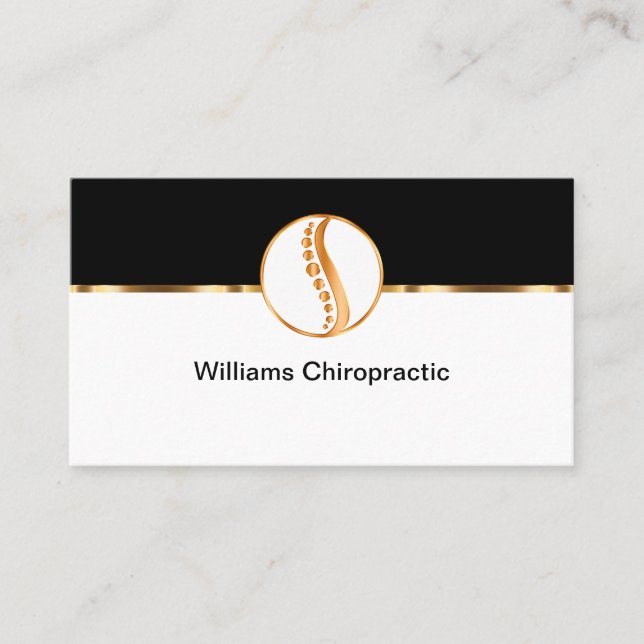 Affärskorten Classy Chiropractor Tema Visitkort (Framsida)