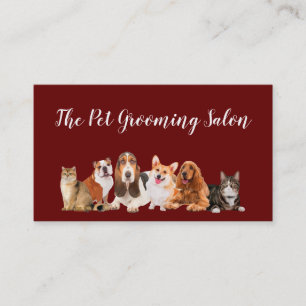 Affärskorten Classy Pet Grooming Salon Nya Visitkort