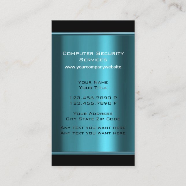 Affärskorten Coola Datorer Visitkort (Framsida)