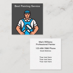 Affärskorten coola House Painter Fyrkantigt Visitkort