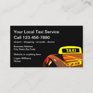Affärskorten coola Taxi Light Visitkort